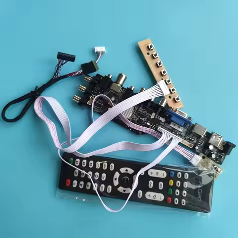 Kit for LTN140AT01 LTN140AT02 LTN140AT07 LTN140AT03 LCD LED Screen DVB-T2 HDMI+VGA+USB+TV+Audio Cont