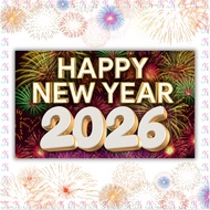 Happy New Year 2026 Tarpaulin Banner / Backdrop 2x3 | 3x5 | 4x6