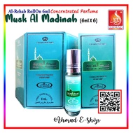 *Original* Al Rehab MUSK AL MADINAH (6ml X 6) Box (Roll on) Alcohol Free Made by Al-Rehab Perfumes