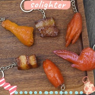 SOLIGHTER Simulation Food Keychain, Luxury Funny Roasted Chicken Key Holder, Jewelry Fashion Exquisite Fake Braised Pork Bag Hanging Pendant