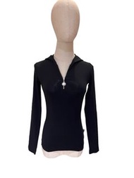 Moschino jeans body hugging stretch black hoodie Moschino Jeans 黑色貼身連帽上衣