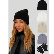 1 Set Of Gender-Neutral Skull Cap And Glove Set, Y2K-Style Knitted Beanie, Men's Unique Original Hat