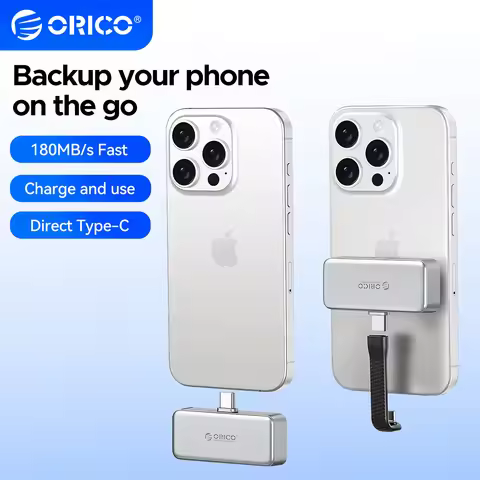 ORICO MINI Portable SSD 64 128 256GBFlashPod PSSD ProRes with Direct Plug Fast Charging for Dashcam 