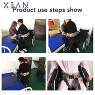 XIANEE Elderly Transfer Belt, Black, Green, Orange Waist circumference 66cm(25.98in)~84cm(33.07in) S