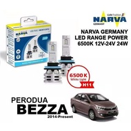 NARVA H8/H11/H16 12V & 24V 6500K Range Performance LED Headlight Bulb Set for Perodua BEZZA 2014-Pre