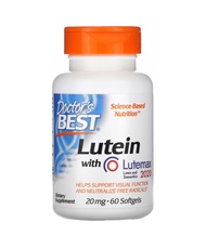 （改善眼睛過度疲勞及乾澀）Doctor’s Best Lutein with Zeaxanthin 20mg 葉黃素與玉米黃素 60粒/180粒