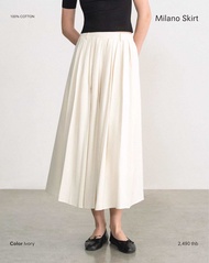Aliotte - Milano Skrit กระโปรงยาวจีบรอบขอบเอวหลังเป็นยางยืด มีซับใน
