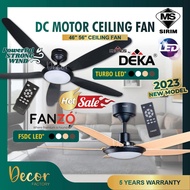 DEKA F5DC / F5DC LED / F5DC Baby / FANZO Turbo 46 56 Inch Ceiling Fan with Light LED DC Motor Kipas Syiling 风扇