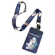 MOFUSAND BB ที่ใส่บัตร พร้อมสายคล้องคอ ลาย แมว  งานดี สวยงาม สำหรับ บัตร 6x8 cm (body 7x11cm) สวย