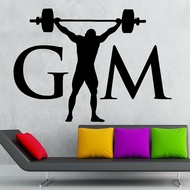 GYM Fitness Wall Decals Gym Work Out Motivation Crossfit Log Art Vinyl Stickers Bedroom Decor Living