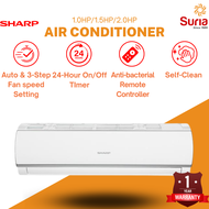 (DELIVERY KEDAH, PERLIS &amp; PENANG) Sharp 1.0HP 1.5HP 2.0HP Non-Inverter Air Conditioner AirCond Penghawa Dingin 冷气机 (AHA9WCD2/AHA12WCD2/AHA18WCD2)