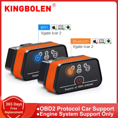 ELM327 obd2 Diagnostic Tools WIFI Icar2 BT V1.5 2.1 PIC18F25K80 For iPhone Android Code Reader OBD2 