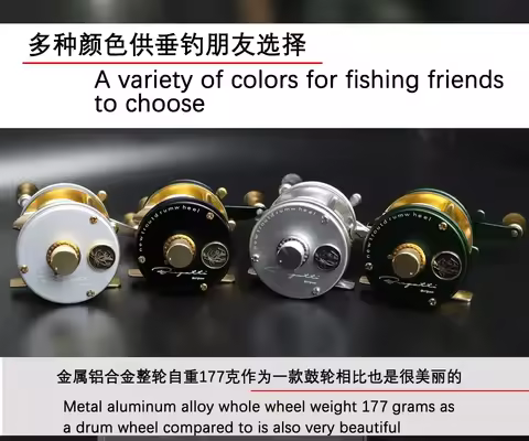 AIOUSHI BH300 Fishing Reel Retro Trout Wheel Magnetic Brake 2kg Max Drag With Discharge Sound