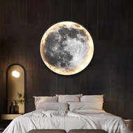 LP-6 WK🥕Moon Wall Lamp Aisle Corridor Hallway Earth Wall Painting Lamp Living Room Planet Background round Decoration Be