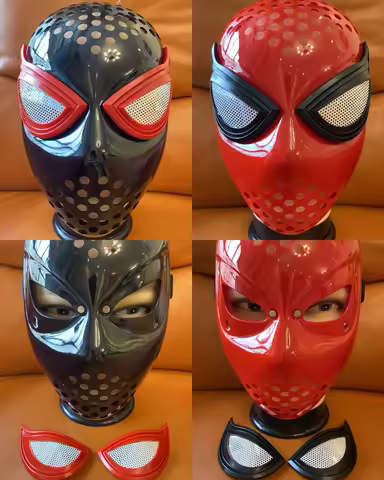 Black/Red Cosplay Accessories Spider Man Mask Superhero Role Playing Prop Halloween Party Costume Pr