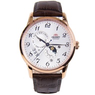 Orient Automatic Sun And Moon Male Brown Leather Strap Watch RA-AK0001S00B RA-AK0001S