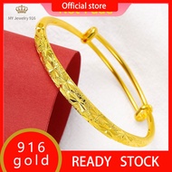 emas 916 original malaysia COP 916 Bangles Adjustable Birthday Gift for Women Best Friends Original Malaysia Rantai Tangan Emas Fashion Charm Bangkok Original Gelang Tangan Perempuan Viral Murah Rantai Tangan Emas Korea Cop 916 Not Fade Fashion Lucky