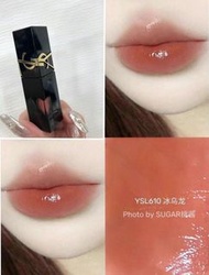 Ysl聖羅蘭新款愛心限定黑管唇釉 黑管復刻610冰烏龍 #610愛心唇釉