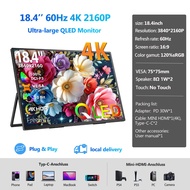 EVICIV 18.4'' Portable Monitor 4K  Monitor Full HD 1080P  Gaming Monitor QLED Display HDMI for Lapto