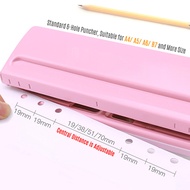 Paper Puncher Adjustable Pitch 6 Holes Loose Leaf Binding Hole for A4 A5 A6 B7