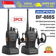 [SG] Walkie Talkie Baofeng BF-888S 2-Way Radio - 2Pcs Set with Earphone, 5M Long Range Portable for 