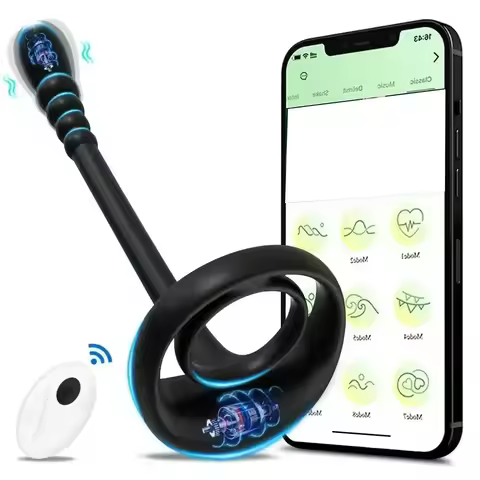 Male Butt Plug Vibrator Anal Plug Remote Control Prostate Massager Thrusting Stimulator Cock Ring fo