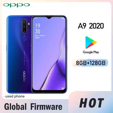 OPPO A9 2020 smartphone 4G Global firmware ColorOS 6（Android 9.0）48MP+8MP Quadruple camera Dual SIM 