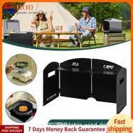 【Outdoor】Folding Gas Stove Windproof Screen with Storage Layer Outdoor Gas Stove Windshield Ultra-Li