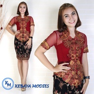 ATASAN KEBAYA PAYET MODERN LENGAN PENDEK MEWAH PESTA WANITA - KEBAYA PAYET BALI UNTUK NATALAN KONDA