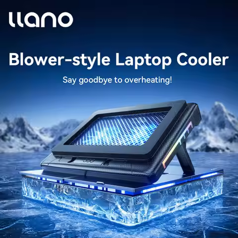 Llano V22 Laptop Cooler USB Charging with RGB Light for 13.3-17.3 inch Gaming Laptop Laptops 7-heigh