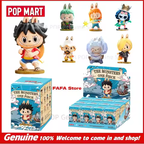 POPMART THE MONSTERS X One Piece Series Blind Box LABUBU Chopper Mystery Cute Luffy FigureSurprise T