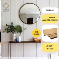 【Ready Stock】Shiplap wall kayu wainscoting 3mm/6mm thickness 10/15cm x 6ft board papan board home decoration