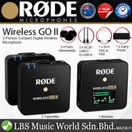 Rode Wireless GO II Compact Wireless Mic Microphone System and Recorder 2.4 GHz - Black (Version 2)