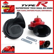 2pcs Type R Car Horn / Hon Kereta Snail BM 120db Horn Kereta kuat bunyi Twin Tone Air Horn 12V Relay