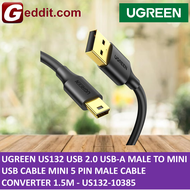 UGREEN US132 USB 2.0 USB-A MALE TO MINI USB CABLE MINI 5 PIN MALE CABLE CONVERTER 1.5M - US132-10385