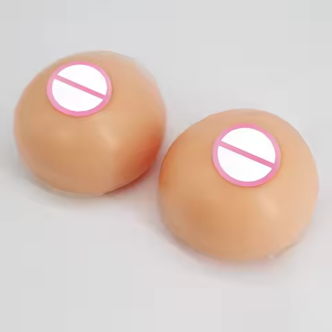 Pseudo mother supplies cd cross dress silicone breast prosthesis fake breast fake breast male split 