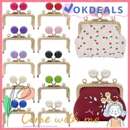 OKDEALS Purse Clasp Frame, Candy Color Square Purse Frame Kiss Clasp, Metal Bag Kiss Clasp Lock