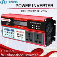 JUXING 6000W Power Inverter DC 12V/24V đến AC 220V với 4 USB 2 ổ cắm đầu ra phổ quát công cụ trang t