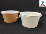 850ml (BT) Disposable Paper Bowl (50pcs±) - Brown / White Paper Bowl with Lid / 850 Mangkuk Kertas