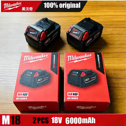 18V battery Original Milwaukee M18B8 M18B9 6.0Ah 6000mAh, fast charging compatible with Milwaukee po
