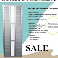 pintu kamar mandi full aluminium (kaca tengah) 70x200