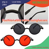 Uv400 Sunglasses Women Men Fashion Round Glasses UV400 Classic Gothic Steampunk Sunglasses Metal Ret