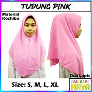 TUDUNG SEKOLAH PINK PPIM KOKURIKULUM PERSATUAN PUTERI ISLAM MALAYSIA KAIN LICIN KOSHIBO
