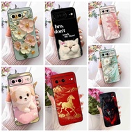 For Google Pixel 8 5G 6.2" GKWS6 Case Lovely Cartoon Silicone TPU Black Cover For Google Pixel8 5G G