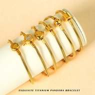 gelang couple gelang tangan perempuan Cross-Border Titanium Steel Bracelet Ladies All-Match Non-Fade