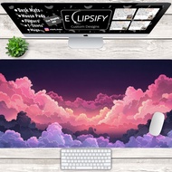 Cute Cloud Pastel Purple Mouse Pad, Pink Desk Mat, Cute Pastel Desk Mat, Cute Cloud Desk Mat, Gaming Mouse Pad, Desk Decor