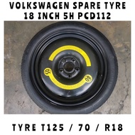 Spare Tyre 18 Inch Inci 5H PCD112 ( T125/70 R18 ) For Volkswagen / Tayar Spare / Spare Tire
