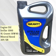 4 LITER GRANTT 10W40 STELLAR 1000 ENGINE OIL. MINERAL BASED. API:SN .4L 10W-40