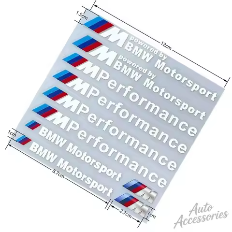Car Body DIY Sticker Modification Waterproof Fuel Tank Reflective Decal For Bmw M Power Performance 