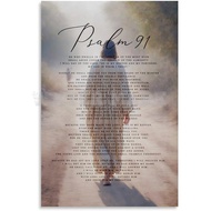 High Psalm 91 Poster Bible Verse Wall Art Psalm Poster Christian Gift Bible Quote Canvas Painting Po
